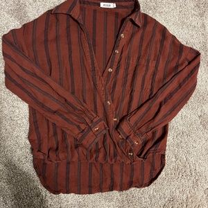 Striped button up shirt